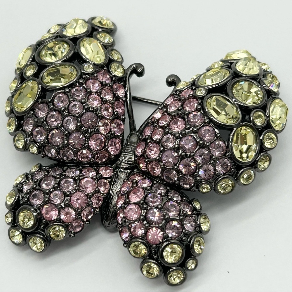 Nolan Miller Pave Butterfly Brooch